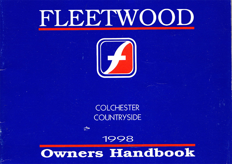 1998 Fleetwood Caravan Owner's Handbook